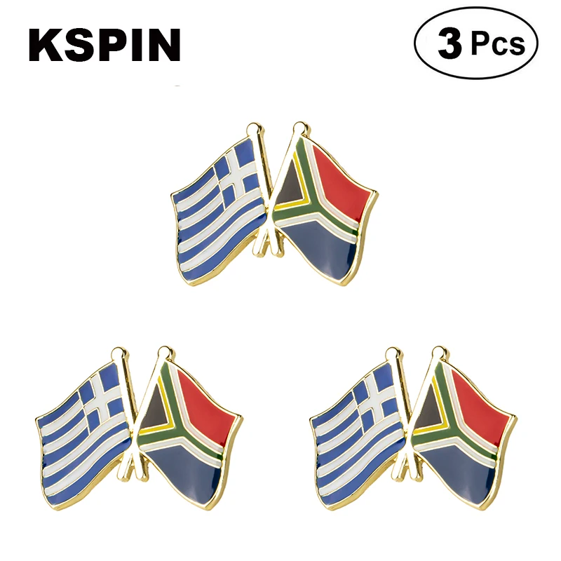 

Greece and South Africa Flag Lapel Pin Friendship Flag Badge Flag pin