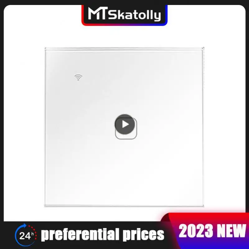 

Voice Control Tuya Wifi Smart Touch Switch Anti-scratch Touch Tempered Wifi Switch Remote Control Home Wall Button App Control