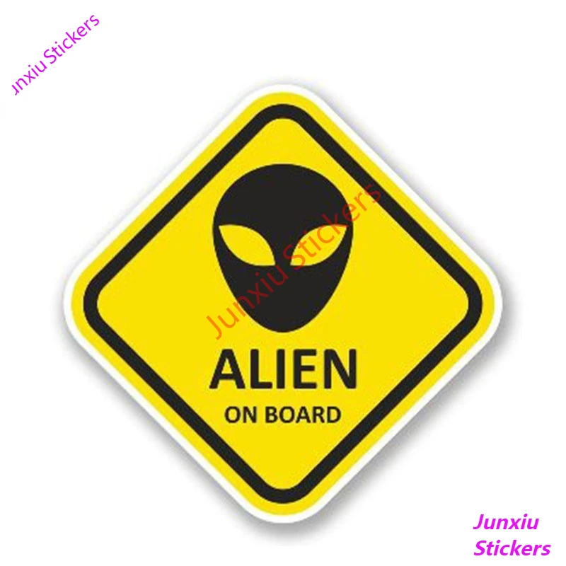 

Alien on Board Vinyl Creative Waterproof Car Sticker for SUV Motorcycle Bumper Accessories Decor Reflective Stickers PVC13x13cm