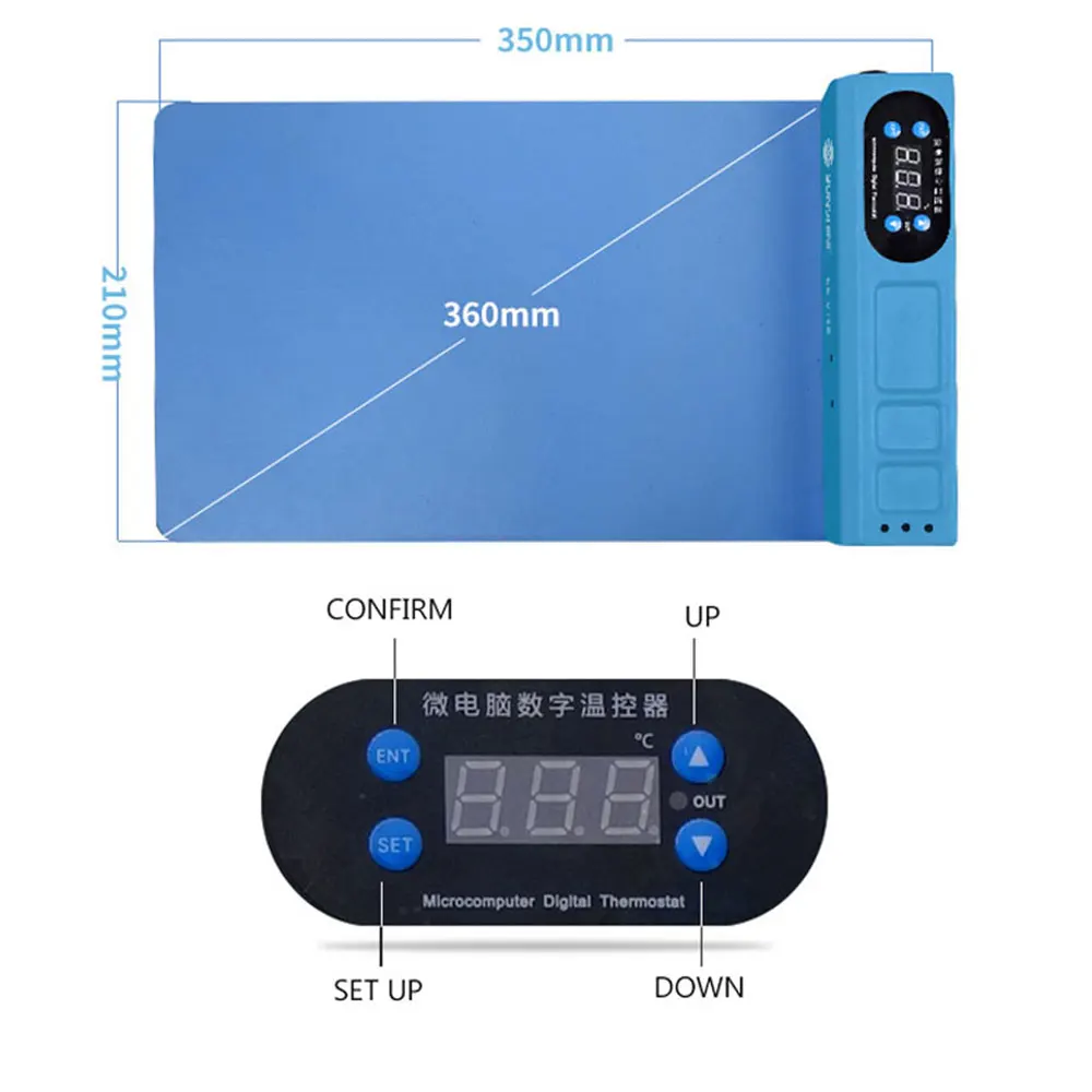 

LCD Blue Screen Splitter Heating Stage Separator Pad For iPhone iPad LCD Screen Separator Tool S-918E