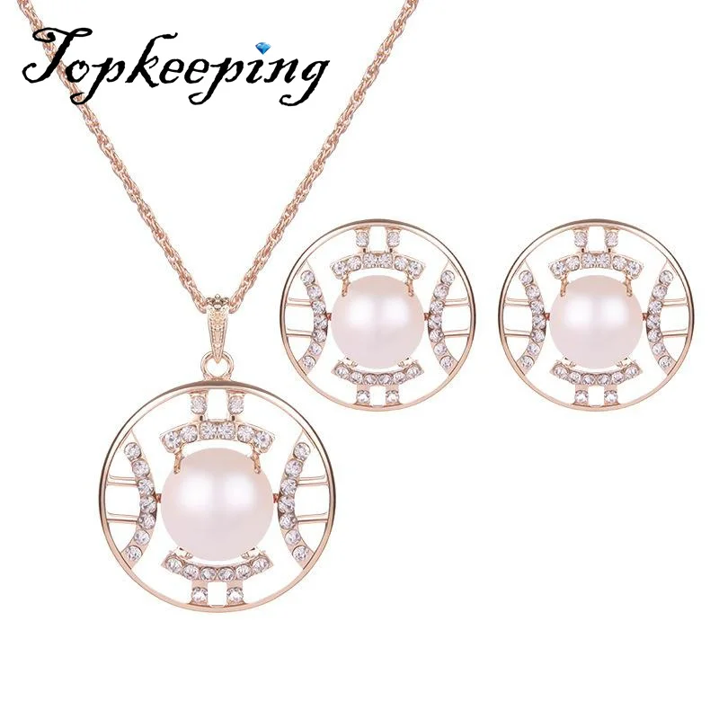 

LE Retro Ladies Elegant Pendant Necklace Bracelet Earrings Set Jewelry Sets