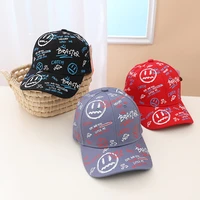 childrens hat spring and autumn boys fashion printing baseball cap girls wild peaked cap baby sunscreen hat