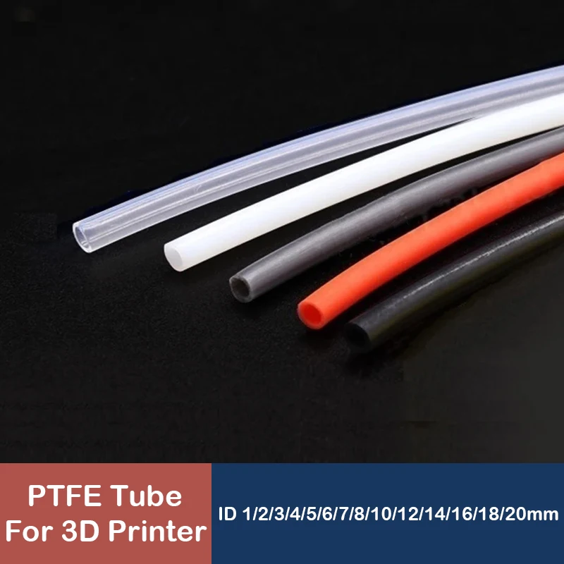 Трубка из ПТФЭ 1 м для деталей 3D-принтера Труба ID 0 5 2 3 4 6 7 8 10 12 14 16 18 20 мм