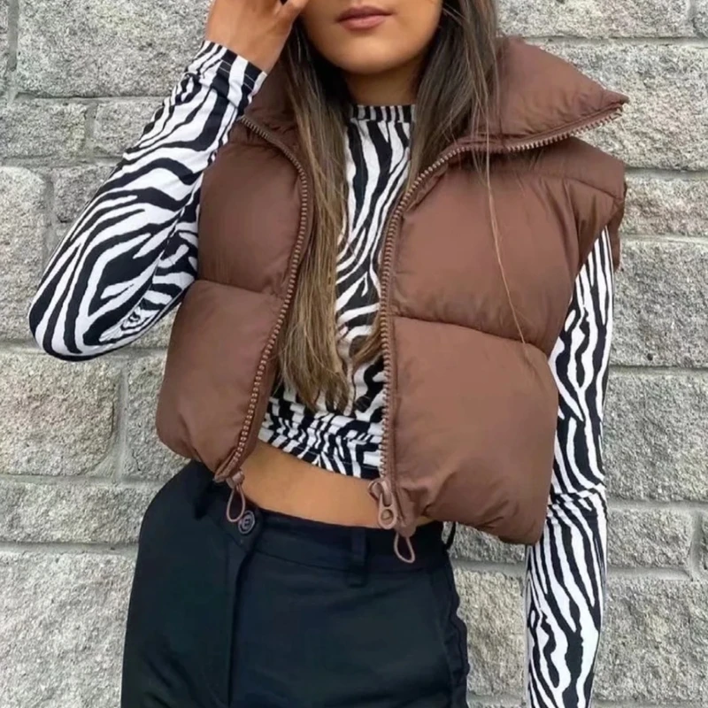 

Women Vest Winter Padded Coat Jackets Waistcoat Loose Fashion Streetwear