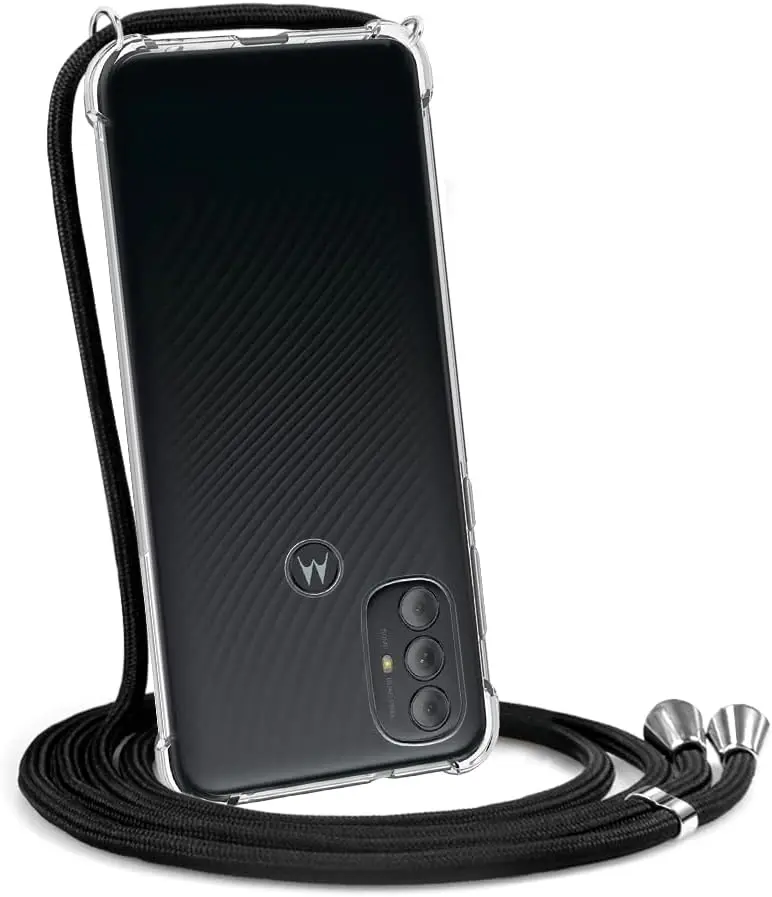 

Crossbody Lanyard for Moto G Play 4G 2024 Case Clear Soft Thin Slim TPU Anti-Scratch Shockproof Protective Phone Cover Cases