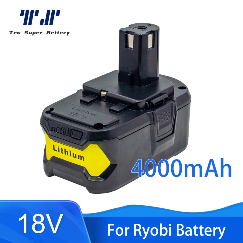 Новый Сменный аккумулятор Ryobi 18 в, 4,0 Ач, ONE + RB18L40, RB18L50, RB18L60, Φ P108, Φ P107, P300, P510, P104, P102, P103