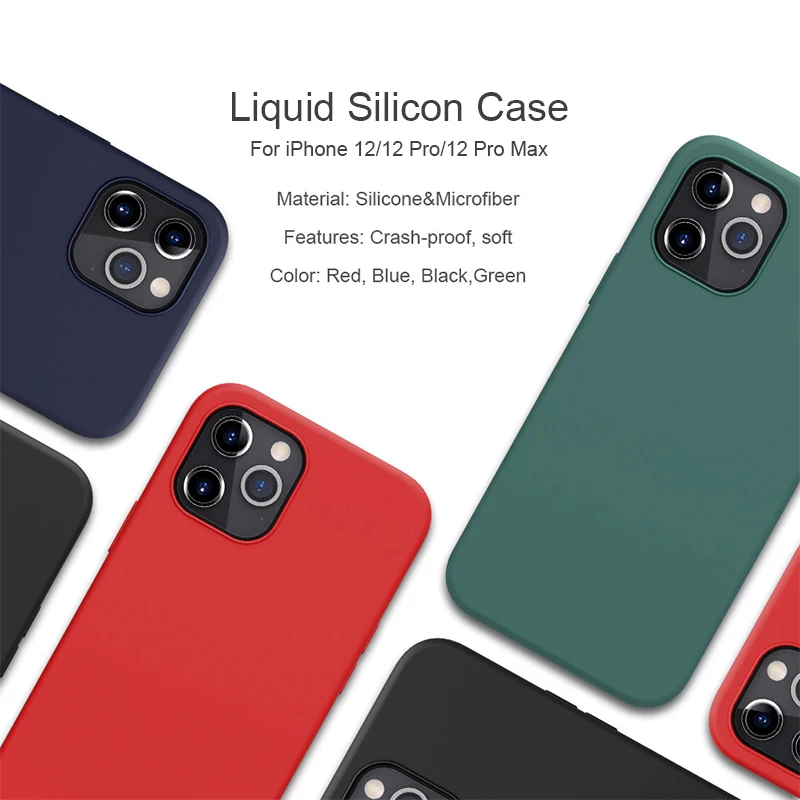 

Чехол для iphone 12 pro max, 6,7 дюйма, гладкая задняя крышка из жидкого силикона для iPhone 12, чехол 5,4 дюйма для iPhone 12 Pro, чехол 6,1 дюйма