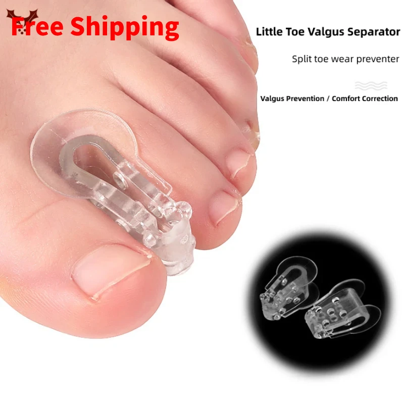 

2pieces=1pair Toe Orthosis Clip Splitter Big Foot Bone Care Tools Thumb Hallux Valgus Bunion Corrector Overlap Separators