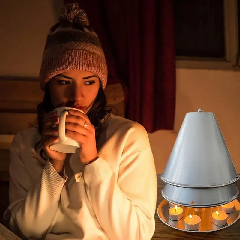 

Space For 10 Tealights Tea Light Heater Space Tea Light Oven Double-walled Candle Heater Fireplace Teapot Warmer For Home Hot