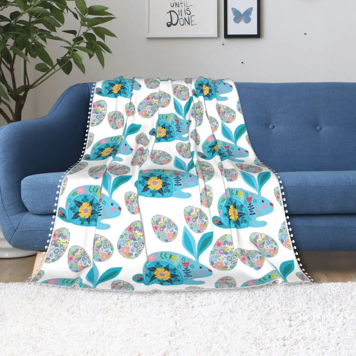 

Пасхальное цветочное одеяло с яйцами кролик флисовое зимнее одеяло мягкое Дешевое теплое покрывало