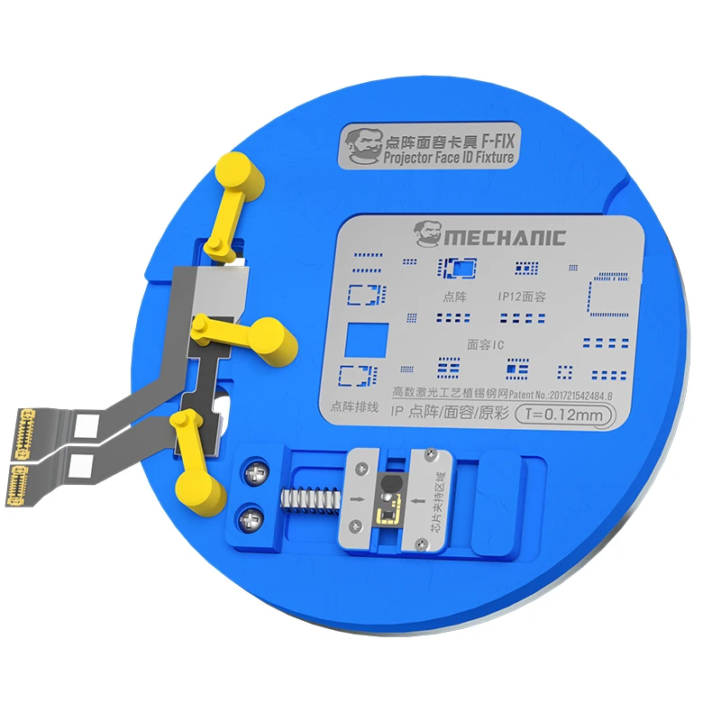 

MECHANIC F-FIX Dot Projector Fixture for IP X XS MAX 8 11 12 13 Pro max Face ID Dot Matrix Reballing Base Stencil Planting Tin