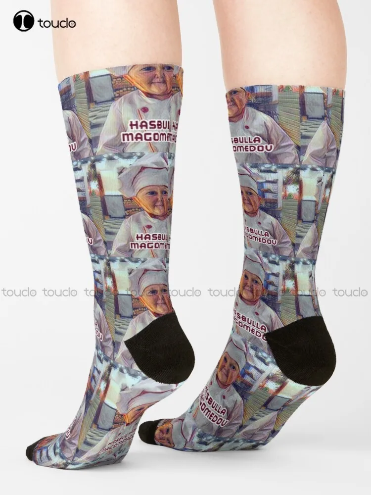 

Hasbulla Magomedov Socks Custom Women Socks Fashion Creative Leisure Funny Harajuku Art Abstract Oil Painting Socks New Popular