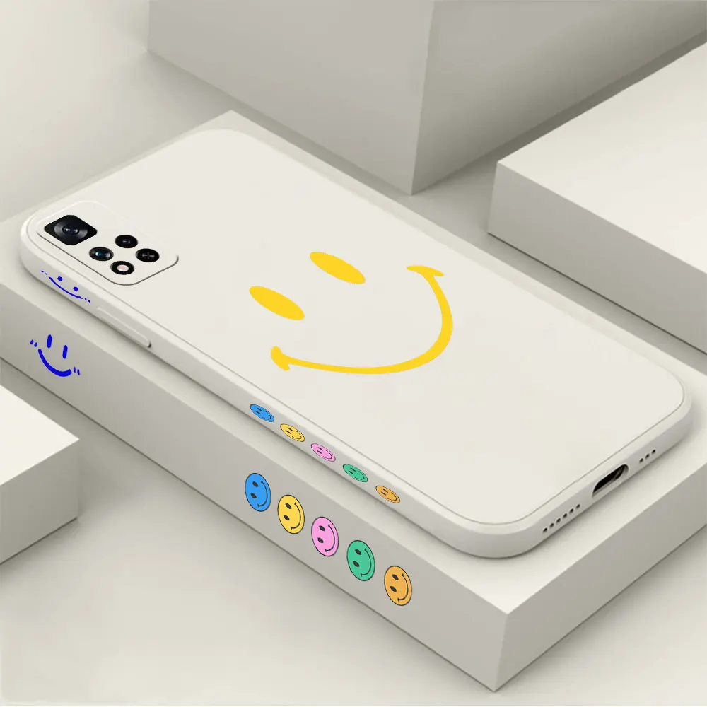 

Consciousness Smile Face Phone Case For Redmi 12 11 11T 11R 11E 11S 10 10T 9 9T 8 Pro Plus Max 4G 5G Liquid Silicone Cover Funda
