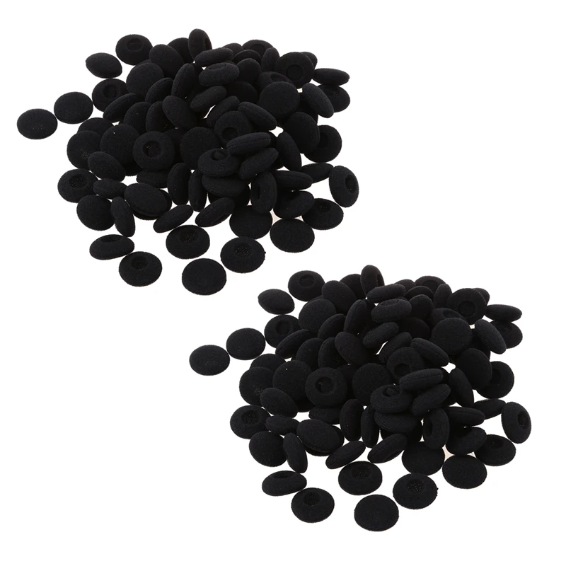 

Hot TTKK Fasdga 200 Pcs Black Sponge Earbud Headphone Cap Ear Pads Cover Replacement