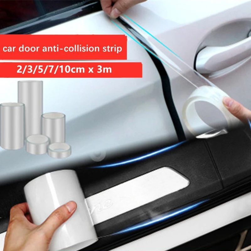 

3M Car Door Trunk Bumper Sill Stickers Protector Scratchproof Nano Tape Anti-collision Strip Car Stickers Decal Accessories