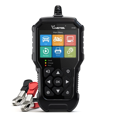 VDIAGTOOL BT300 тестер автомобильного аккумулятора 6 В 12 В 100-2000 CCA обнаружение системы аккумулятора автоматический анализатор аккумулятора инструмент для автомобильного аккумулятора