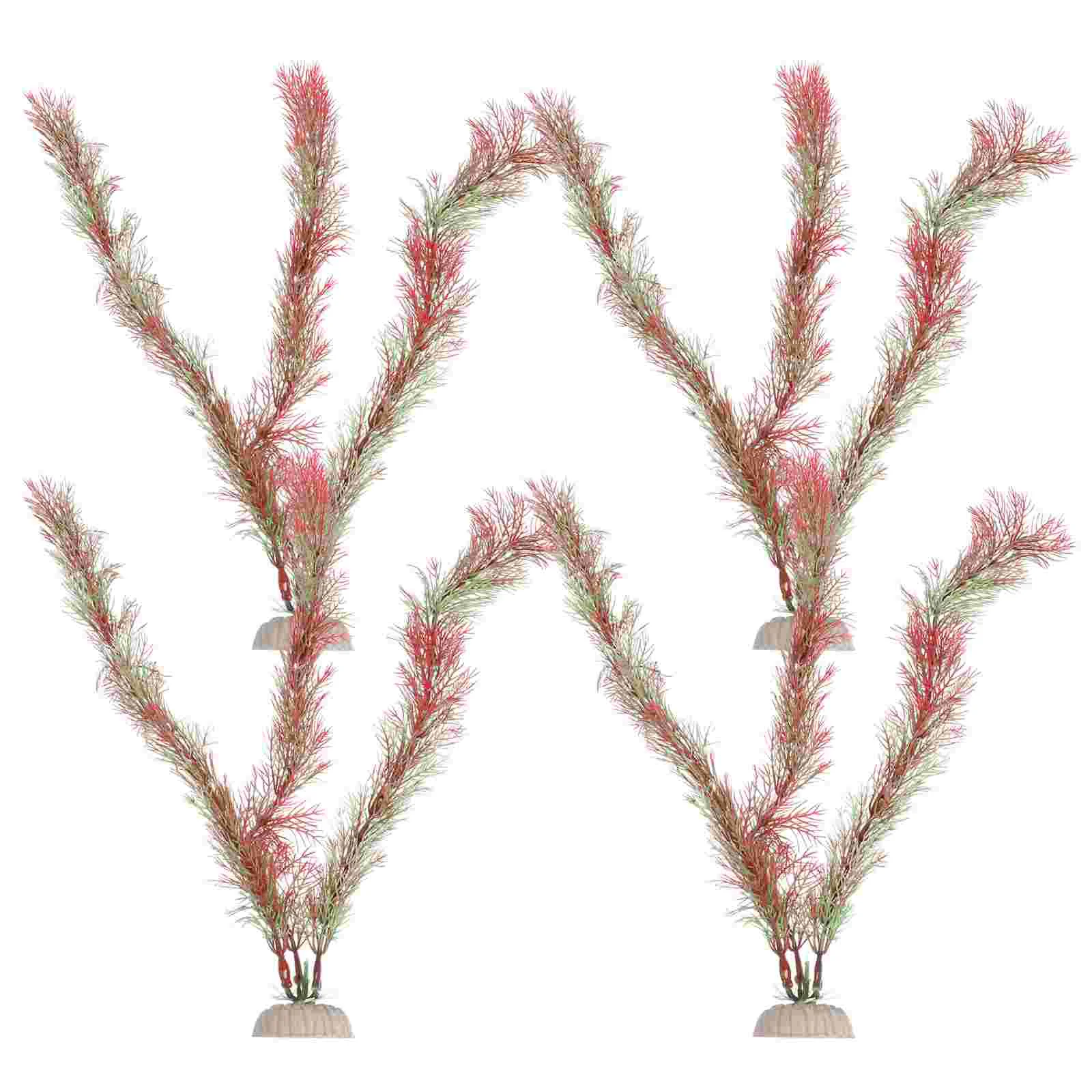 

4PCS Simulation Safe Artificial Aquatic Plants Landscape Decor Aquarium Adornment for Aquarium