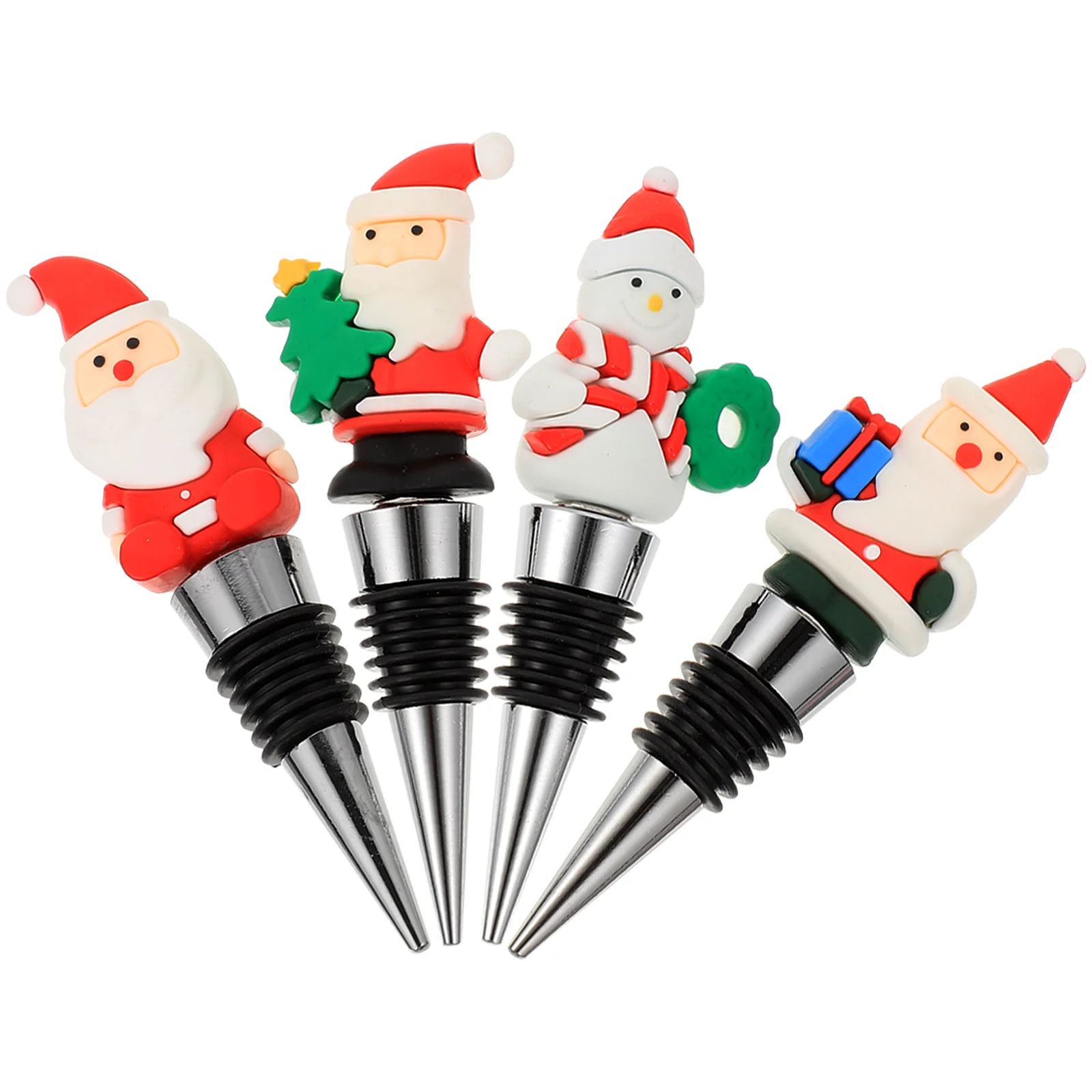 

Stopper Bottle Christmas Party Santachampagne Plug Stoppers Suppliesdecorative Cap Beverage New Year Red Favor Decoration
