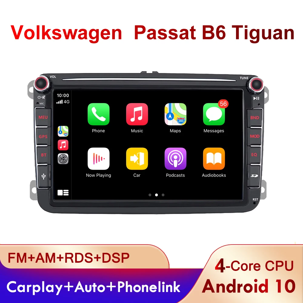 Автомагнитола PEERCE на Android для Volkswagen VW Passat B6 B7 CC Tiguan Touran GOLF POLO Carplay 4G Автомобильный