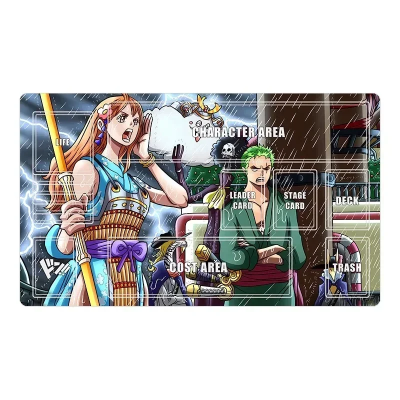 ONE PIECE Card Pad Monkey D Luffy Nami Roronoa Zoro Версия для одного человека DIY Боевой коврик Аниме