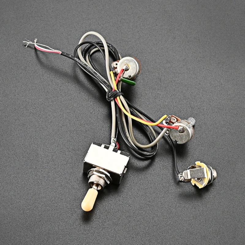 

Трехходовой переключатель для электропроводки для электрогитары LP Electirc Bass 500K 1V1T, цвет громкости