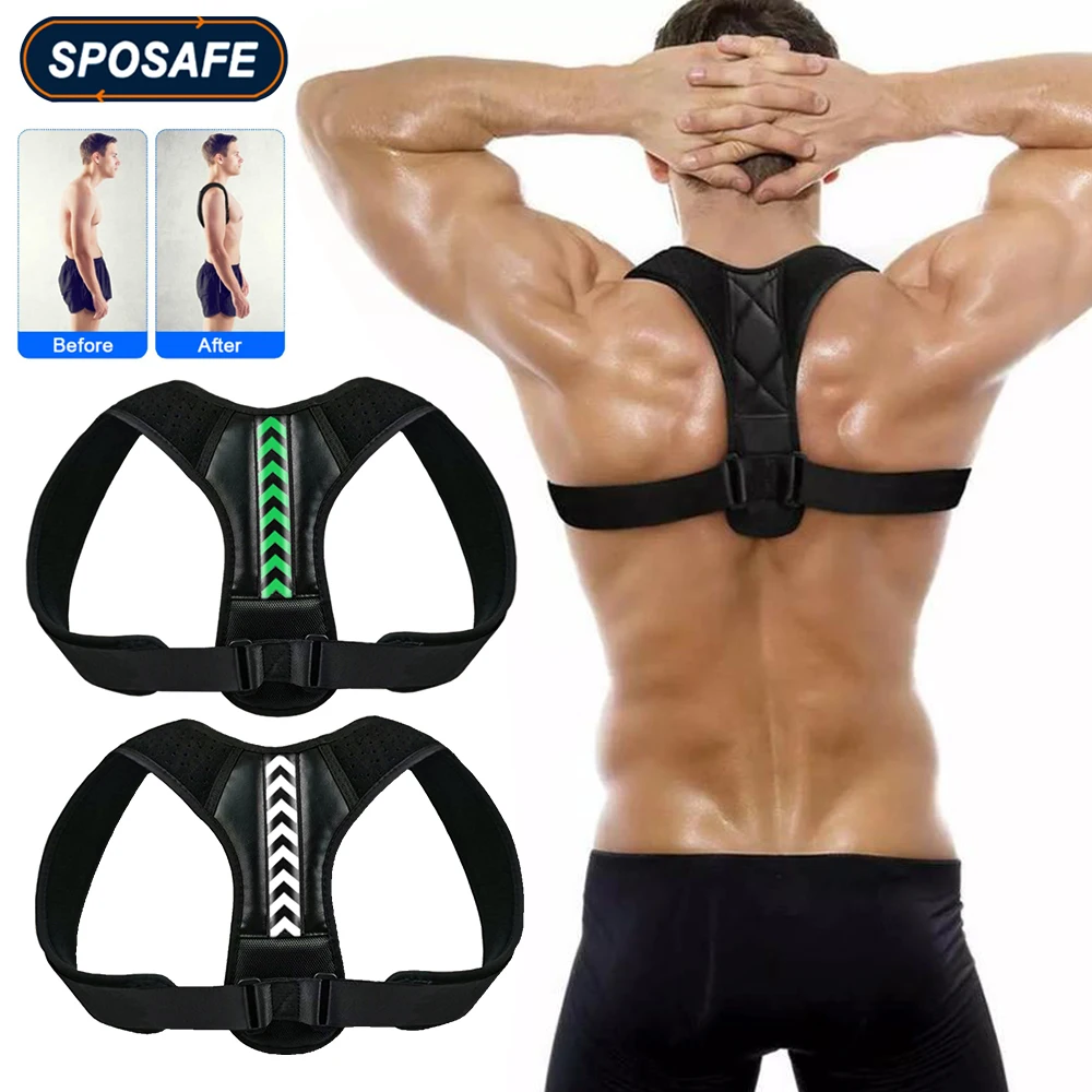 

Back Brace Posture Corrector for Women and MenAdjustable Upper Back Brace Straightener for Posture and Clavicle Support