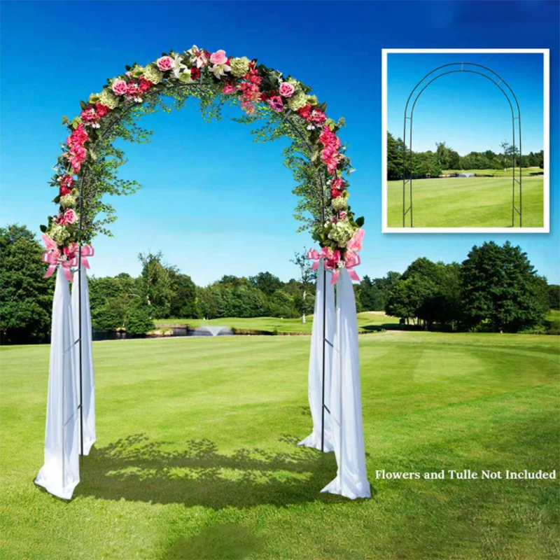 

DIY Iron Wedding Arch Decorative Garden Backdrop Pergola Stand Flower Frame For Marriage Birthday Wedding Party Decoration