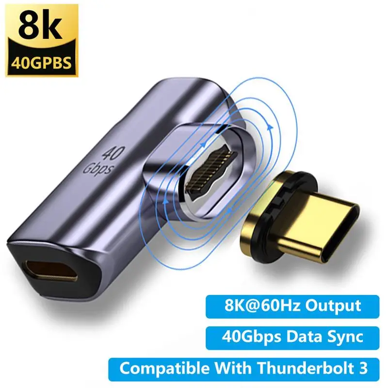 

Магнитный адаптер USB 4,0, 40 Гбит/с, 8 к, 60 Гц, 100 Вт