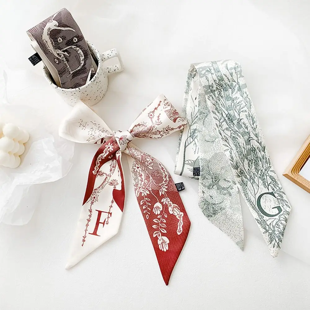 Шарф с 26 буквами шарф бантом на голову веревка длинная лента для волос принтом