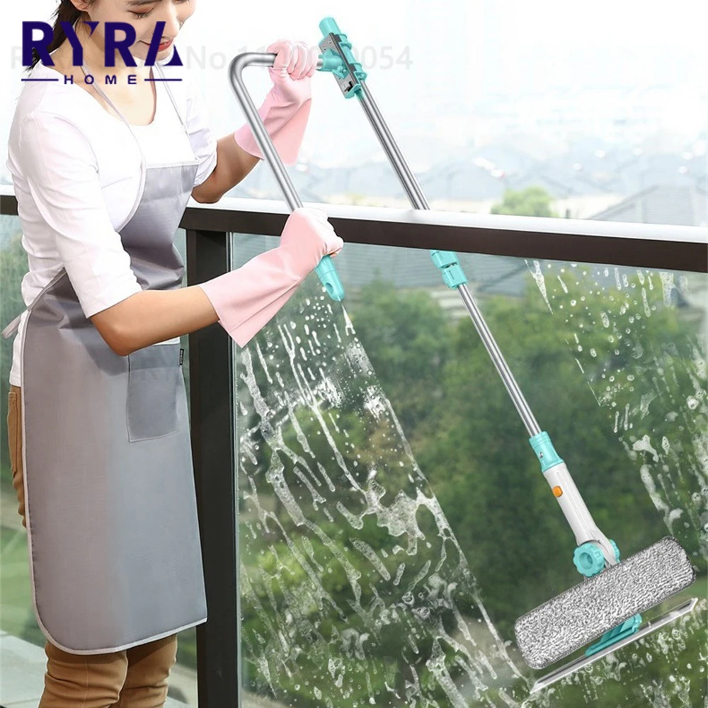 

Suitable For Glass Cleaning In Tall Buildings Double Wiper Dust Removal U-Shape Outdoor Telescopic Cleaner Dry Water Scraper New