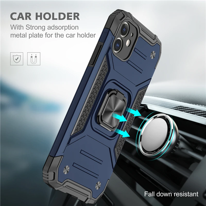 magnetic metal ring stand holder phone cover for iphone 12 11 13 pro max case coque for iphone xs max xr x 8 7 6 6s plus se 2020 free global shipping