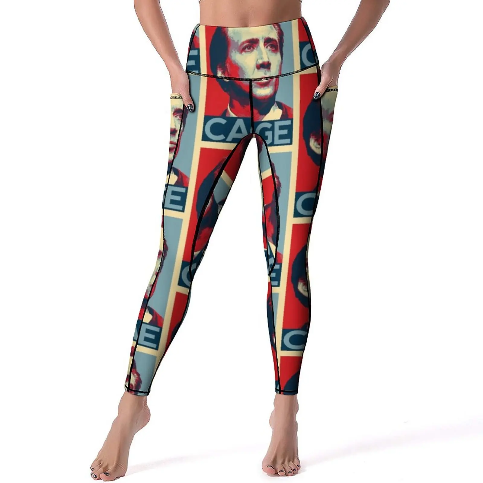 

Nicolas Cage Yoga Pants Sexy Funny Meme Print Pattern Leggings Push Up Workout Gym Leggins Female Kawaii Stretchy Sports Tights