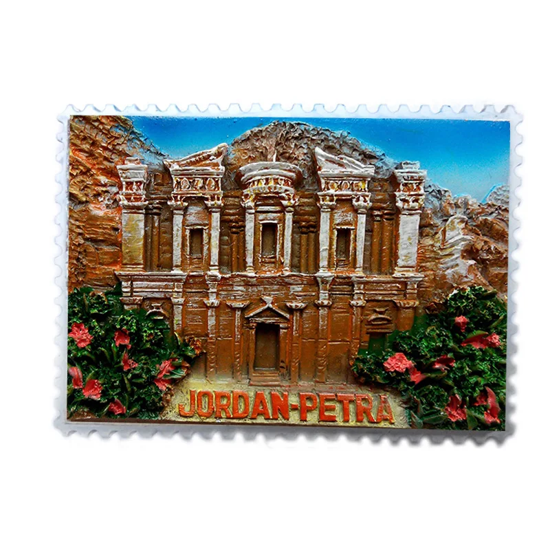 Jordan Fridge Magnets The ruins of Petra Tourist Souvenirs Fridge Stickers Home Decor Photo Wall Magnetic Stickers Wedding Gifts