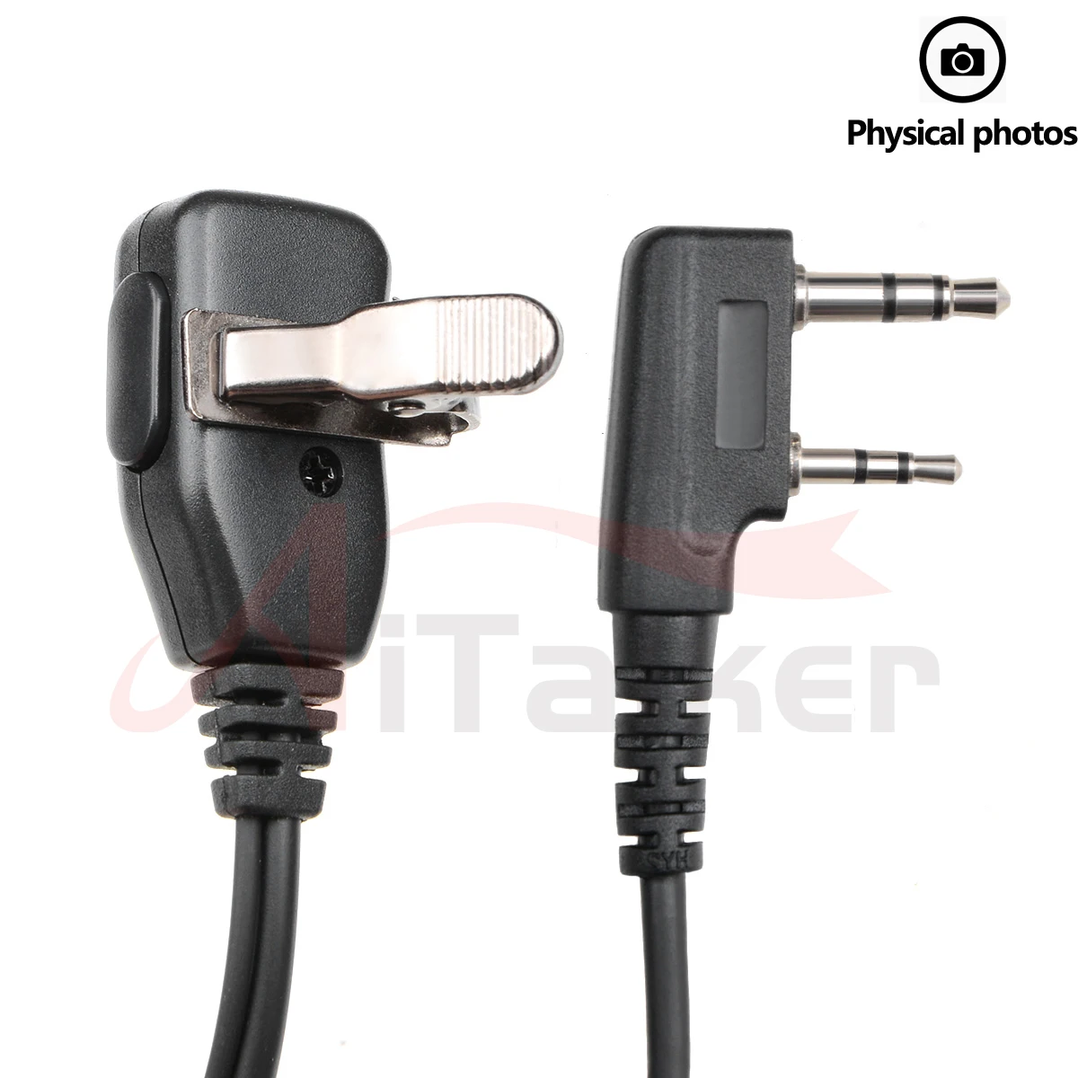 2 Pin PTT MIC Headset Covert Acoustic Tube In-ear Earpiece For Kenwood TYT Baofeng UV-5R BF-888S 777S UV82 CB Radio Accessories