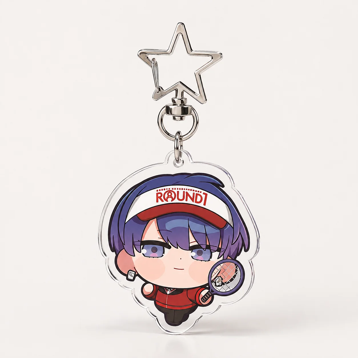 Брелок-подвеска Paradox Live Sports Visor Star Clasp Q Chibi из акрила с персонажем в стиле хип-хоп, коллекционный аксессуар для фанатов, кольцо для ключей (art.: 3920dd16dcf70) - 3920dd16dcf70