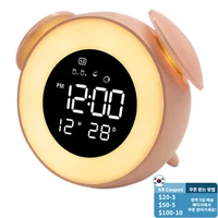 Bedside Sunrise Sunset Wake Light Digital Led Music Alarm Mirror Clock Bedroom Desk Calendar Snooze Clock Table Phone Charger