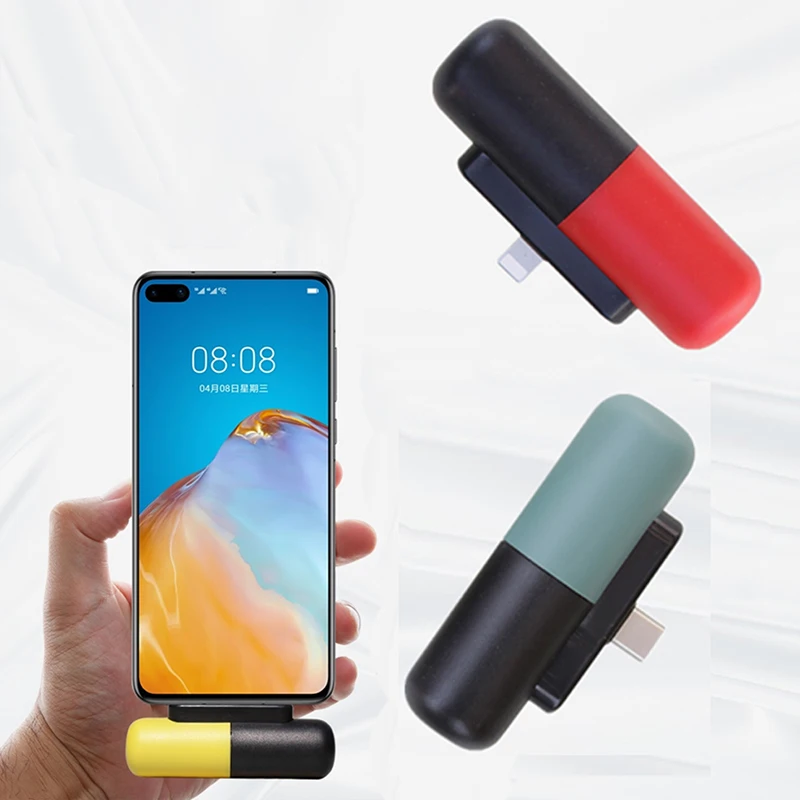 

Mini Time Capsule Wireless Charges For Iphone Portable 3300MAh Emergency Power Bank Fast Charging Mobile power External Battery