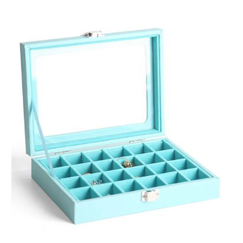 

Fashion Portable PU Jewelry Rings Jewelry Display Tray Bracket Earrings Jewelry Storage Cabinet Display