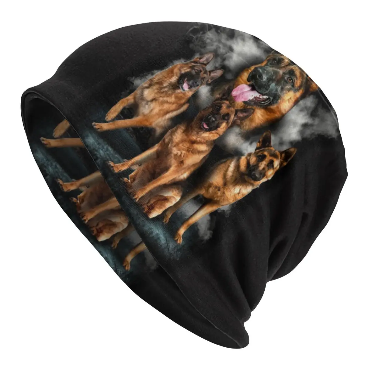 

German Shepherd Dog Beanie Cap Winter Warm Bonnet Femme Knitting Hats Outdoor Ski Alsatians Beanies Caps For Men Women