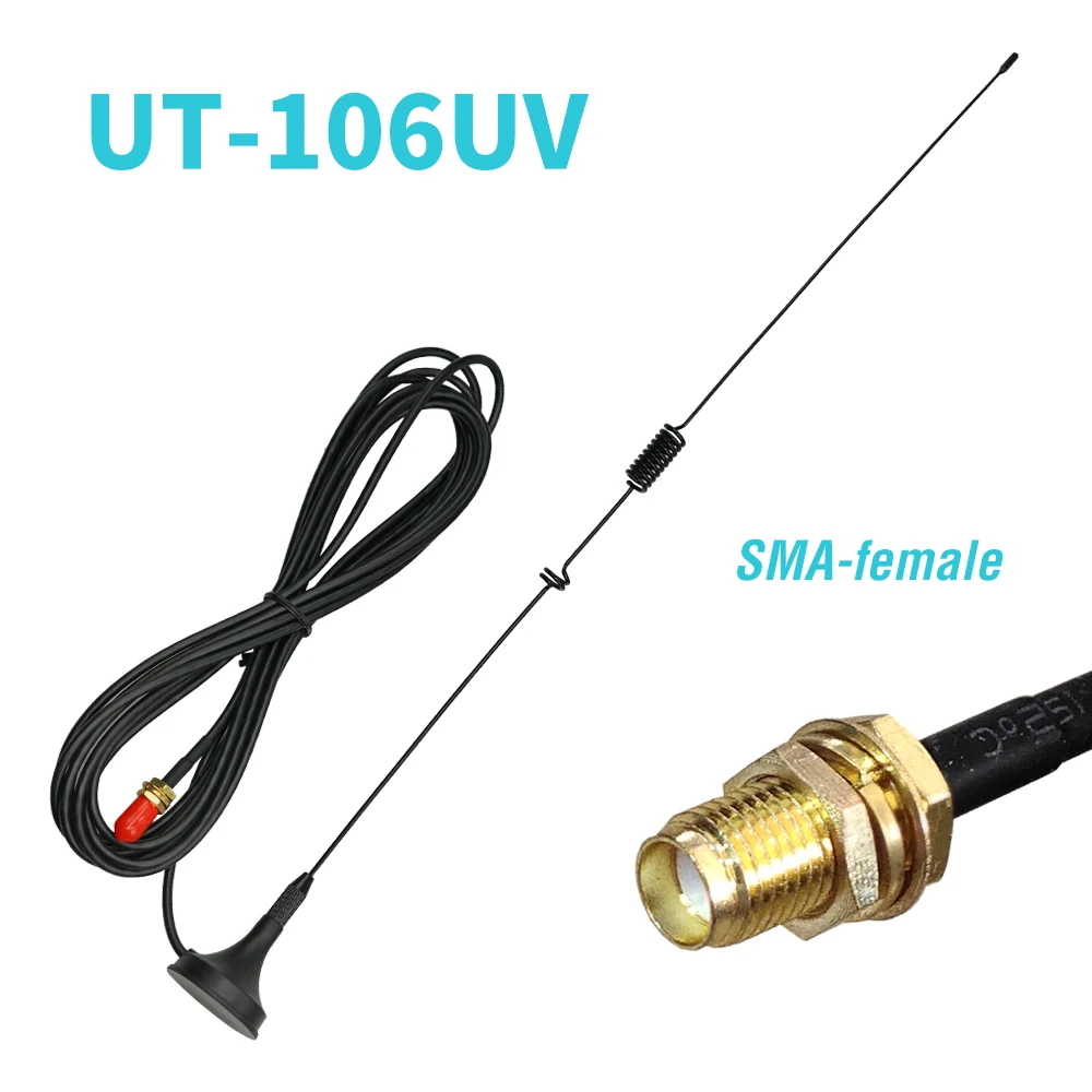 

Двухдиапазонная Антенна Nagoya UT-106UV, для раций Baofeng UV-5R, TYT UV-10R, UV-9R, Vhf, Uhf, разъем Sma (Male)