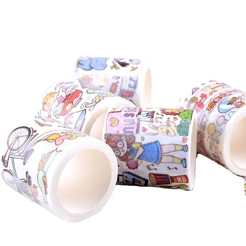 

Милые девушки Washi ленты мультфильм Скрапбукинг коллаж Женская сезонная офисная домашняя Подарочная декоративная бумага