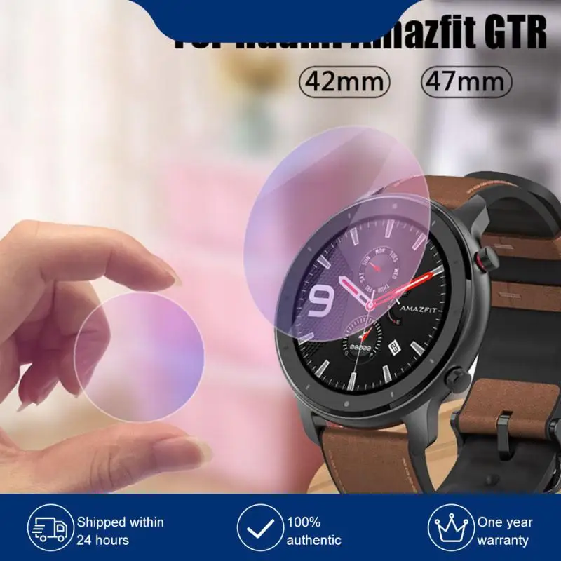 

Eye Care Purple Watch /Clear Film Tempered Glass Screen Protector For AMAZFIT GTR Smart Watch 42/47mm Band Accessories