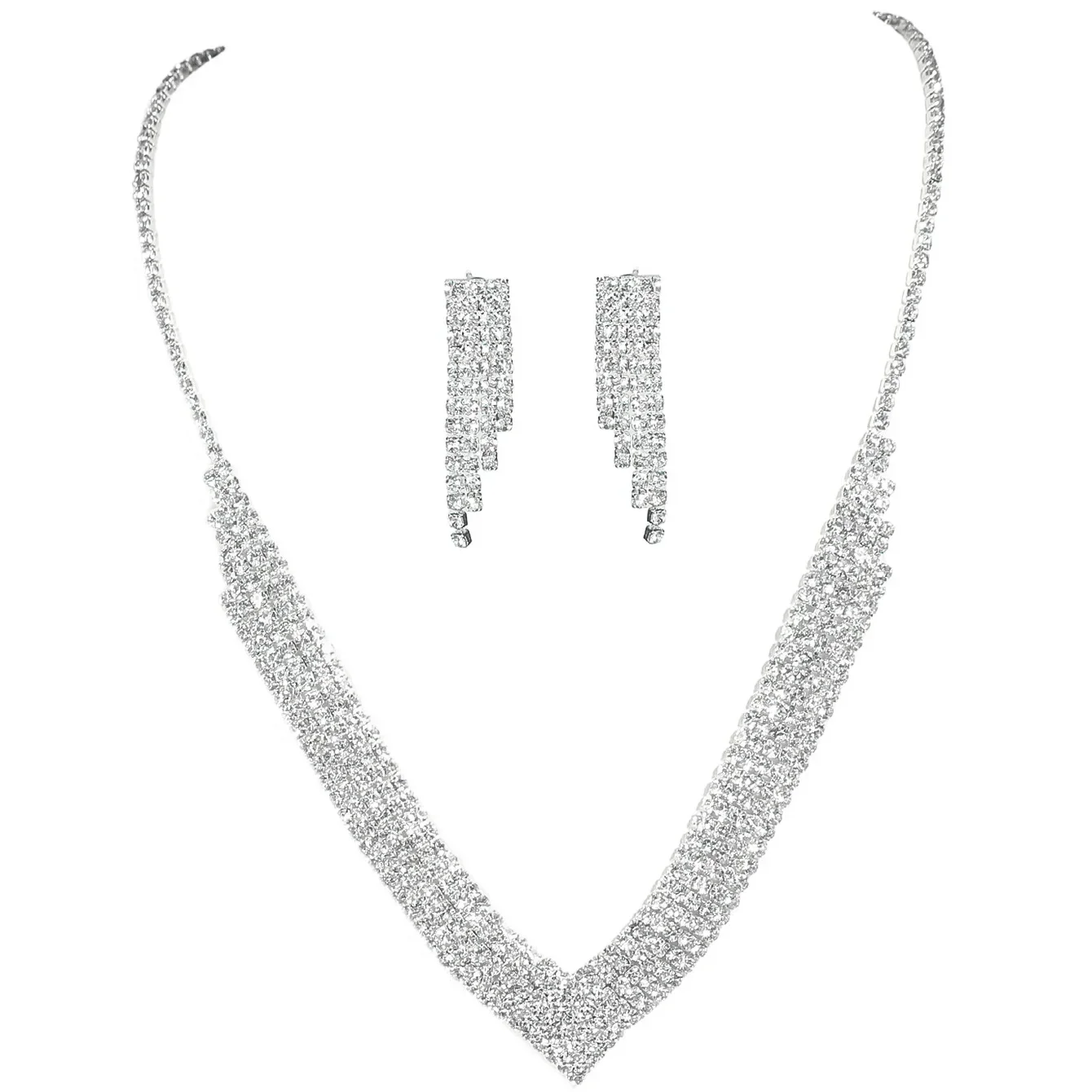 Простые и изысканные бриллианты нерегулярные серьги-колье из двух частей модный