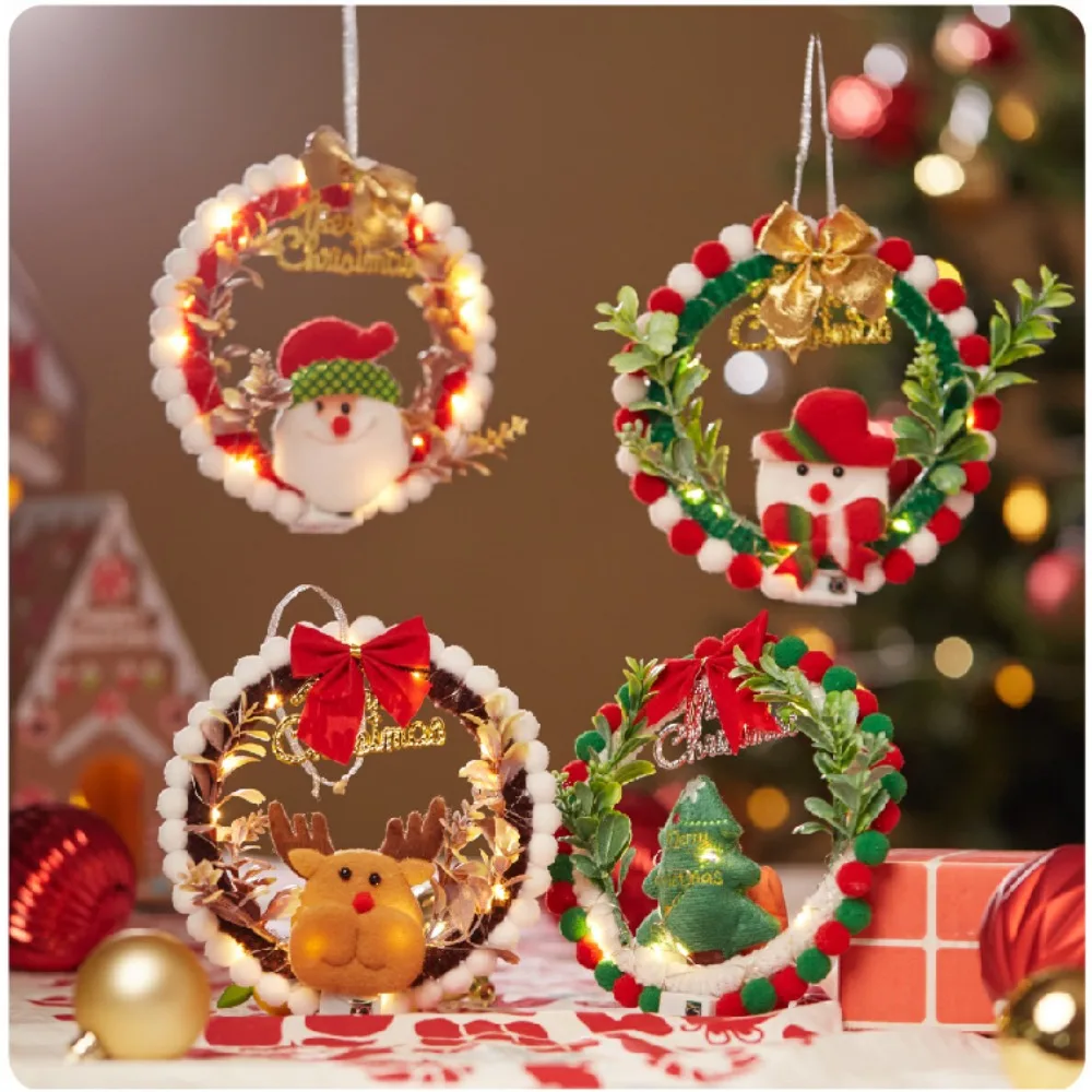 

Christmas Gift for Kids Craft Toy Christmas Wreath Making Children Christmas Tree DIY Party Toy for Kids Xmas New Year Gifts