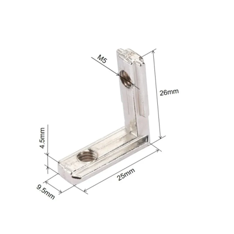 

Угловые кронштейны для алюминиевых профилей 20/30/40 серии, 10 шт.