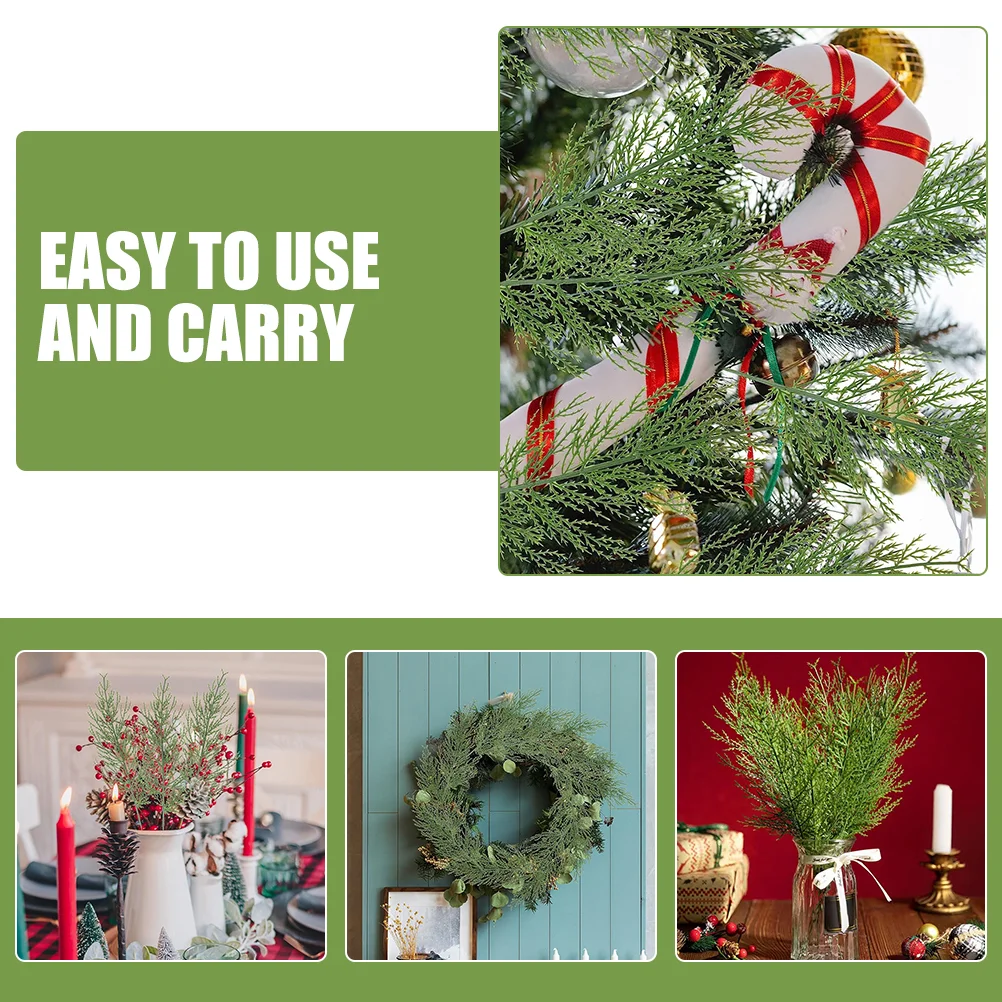 40 шт. искусственные сосновые ветки поддельные иглы имитация ветвей кедровые