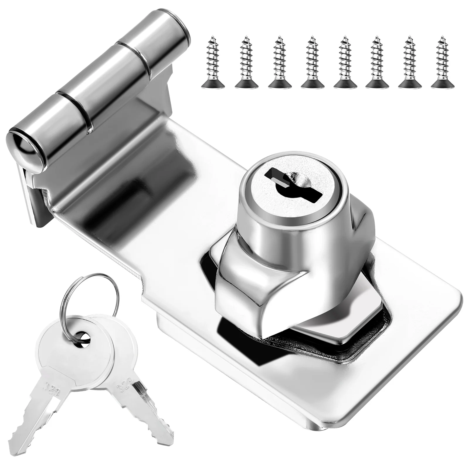 

1 Set Right Angle Heavy Duty Anti-theft Latches Barn Door Lock for Furniture Window Anti-theft