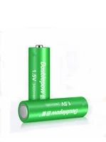2pcslot new hot selling 1 5v 3400mwh aa rechargeable lithium battery microphone toy rechargeable lithium battery