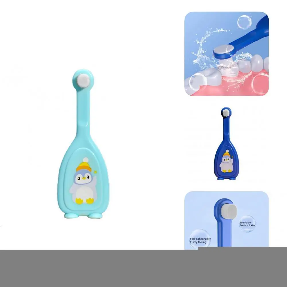 

Lovely Penguin Pattern Manual Training Kids Tooth Brush Temperature Resistant Children Toothbrush BPA-Free for Children