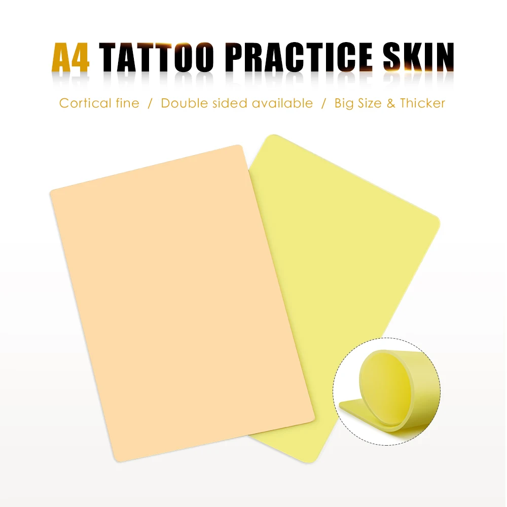 

3pcs/6pcs 3MM Thick Big Size Tattoo Practice Skin Blank Double Sides Tattoo Practice Fake Skin for Permanent Makeup